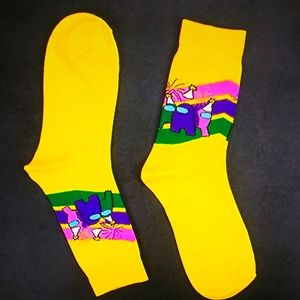 Among Us Socks Sox NOW IT'S A PARTY Funny Sus